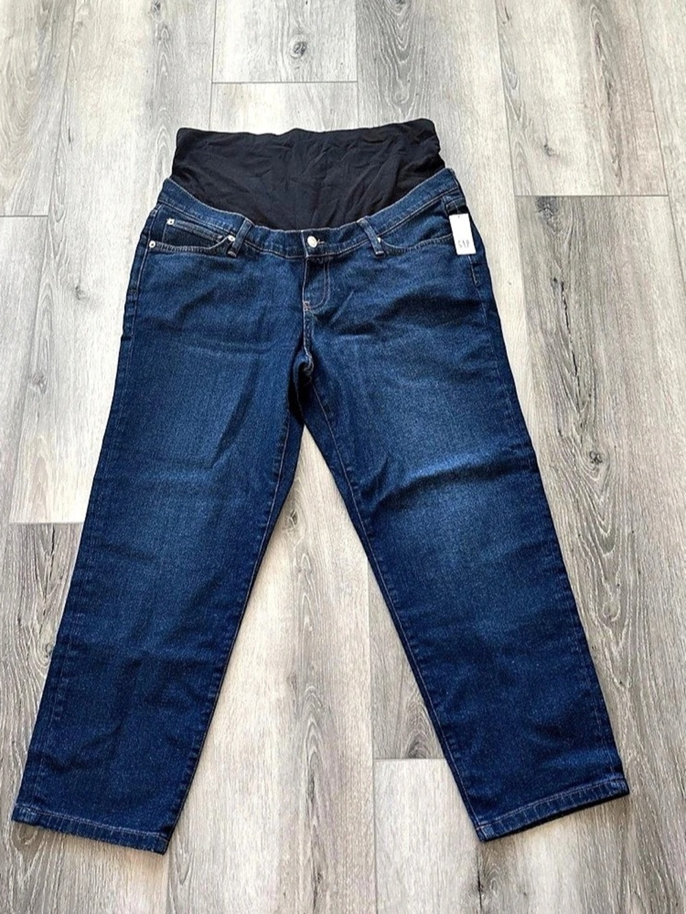 Gap Maternity Jeans Waistband Full stretch Panel Blue Size-32 14R NWT